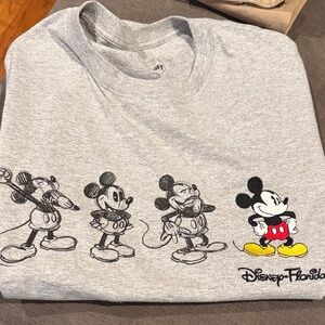 Disney Gray T-Shirt with Mickey Mouse Evolution